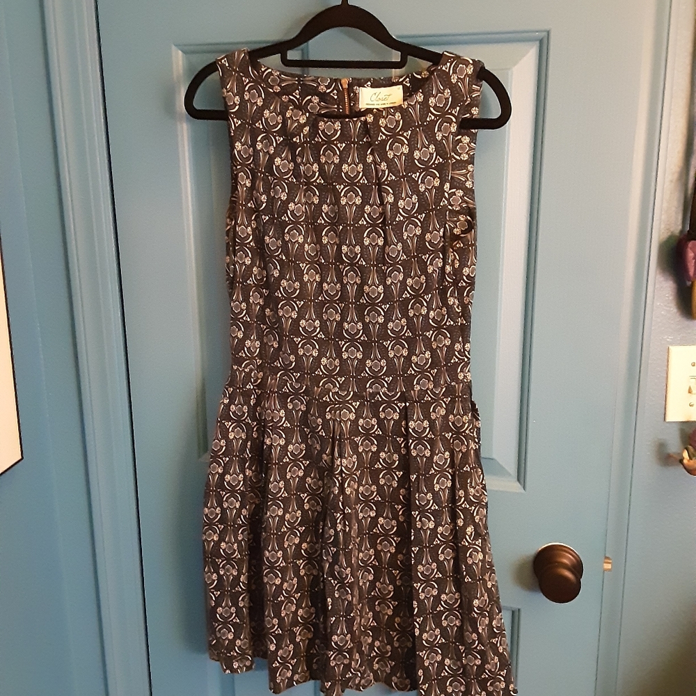 Closet London Blue White Skater Dress